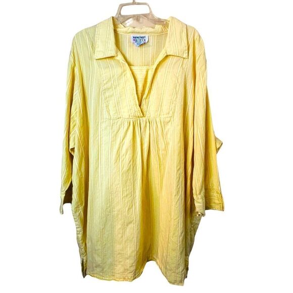 Vintage Mainstreet Blues YellowTop Size 4X - Picture 1 of 7